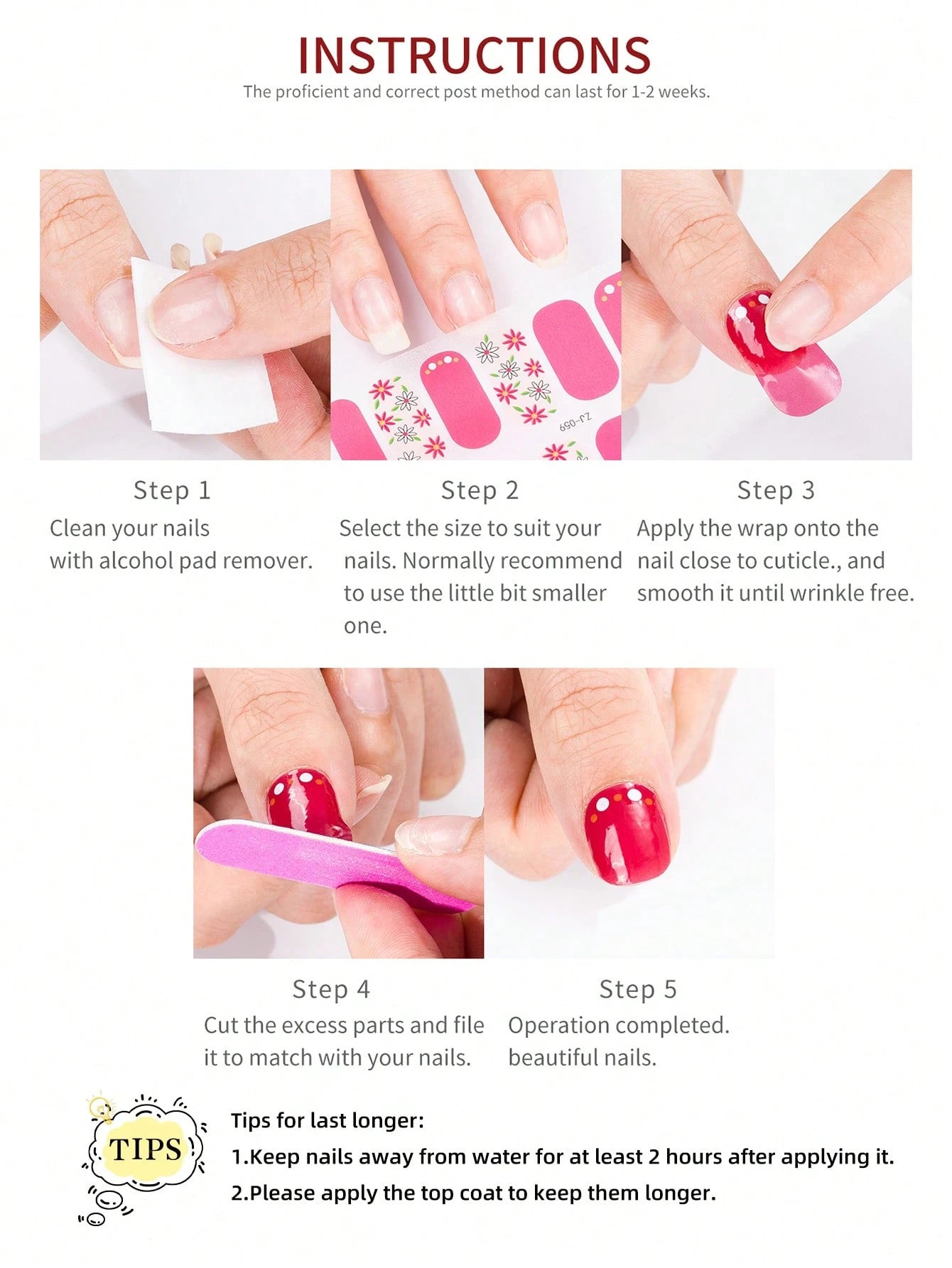 The Silver Lining - Classic White Fully Cured Gel Pedicure Wrap