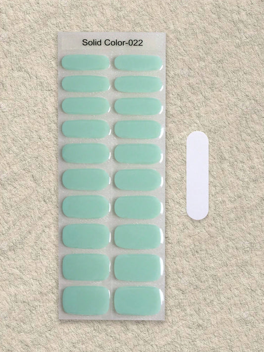 Austen's Afternoon - Classic Mint Green Semi-Cured Gel Nail Wraps