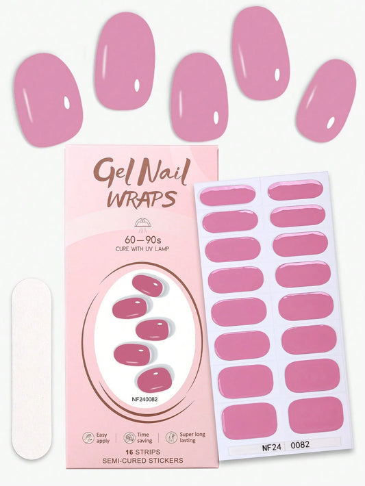 The Love Letter - Classic Sweet Pink Semi-Cured Gel Nail Wraps