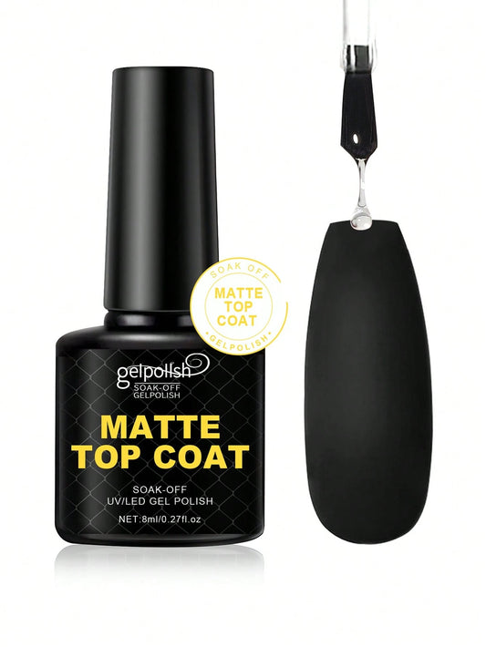 Gel Matte Top Coat, No Wipe, Soak Off