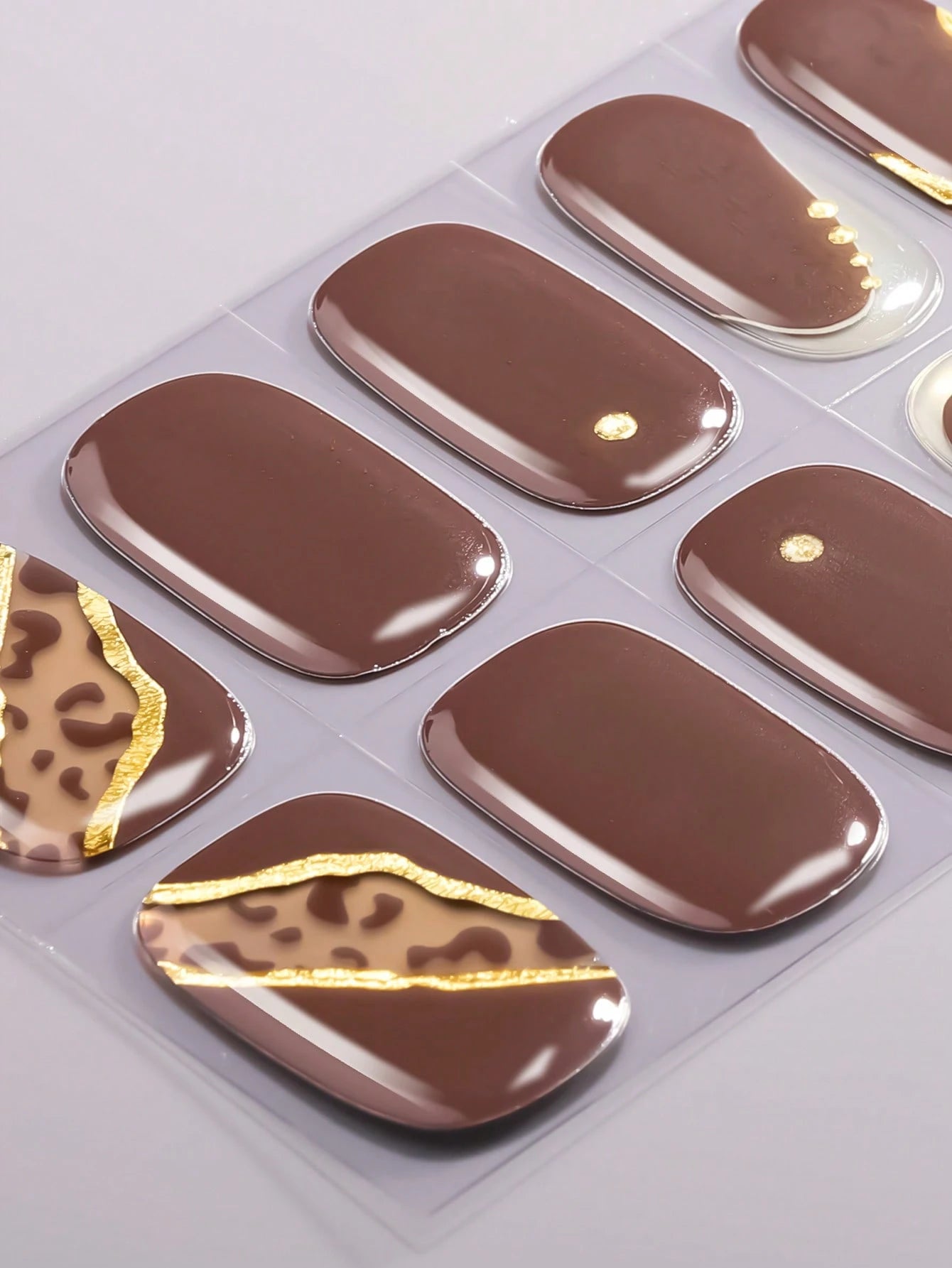 Leather Bound - Abstract Animal Print Semi-Cured Gel Nail Wraps