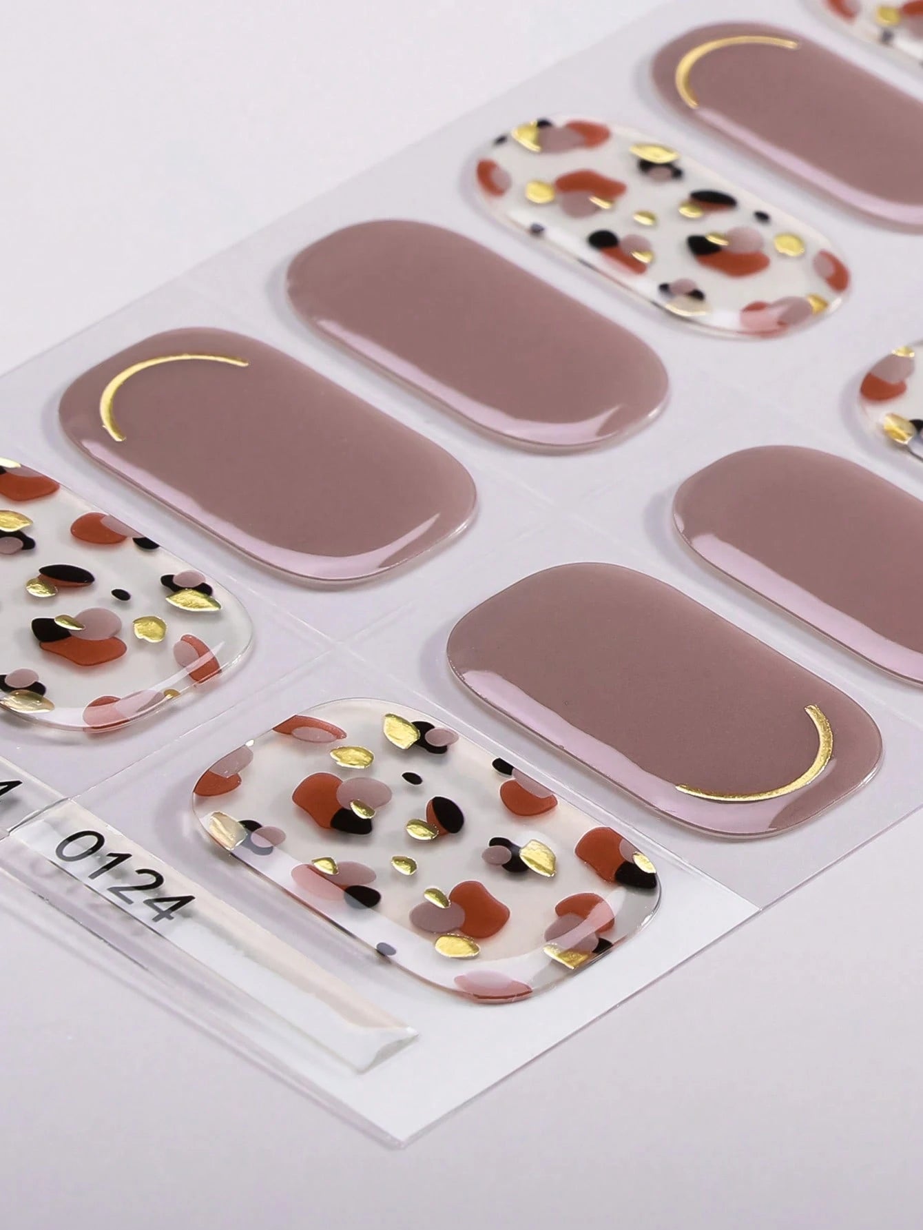 Free Verse - Abstract, Terrazzo-Style Mosaic Semi-Cured Gel Nail Wraps