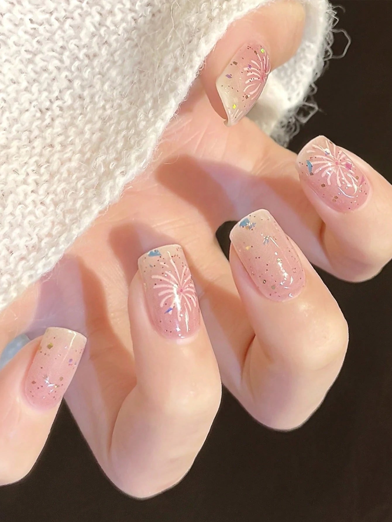 Champagne Toast - Soft Gold Glitter Semi-Cured Gel Nail Wraps