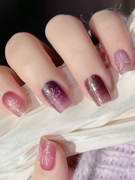 Endpapers - Purple NY Semi-Cured Gel Nail Wraps