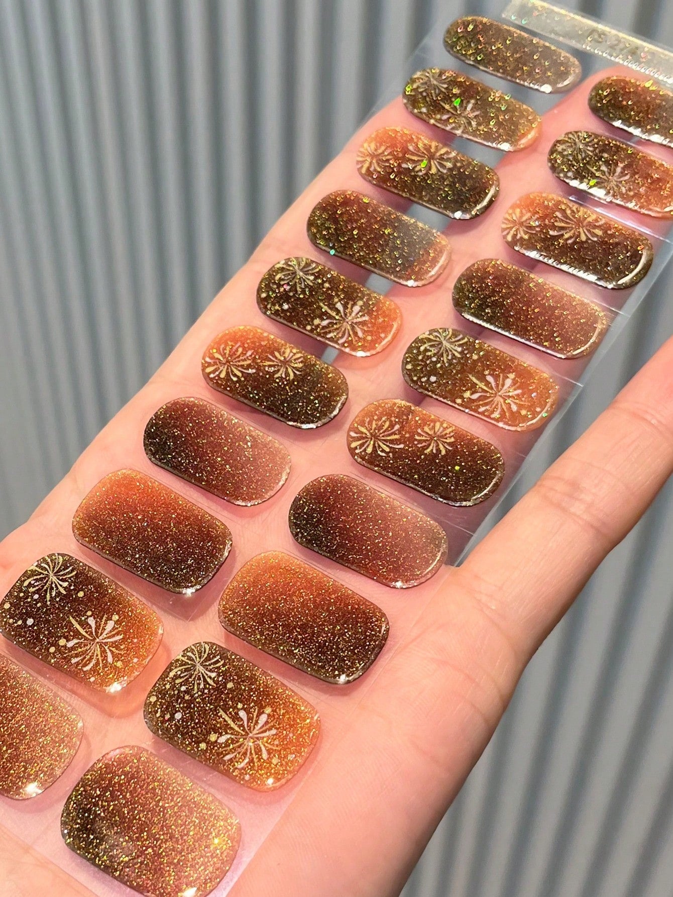 Midnight in Paris - Black & Silver Glitter Semi-Cured Gel Nail Wraps