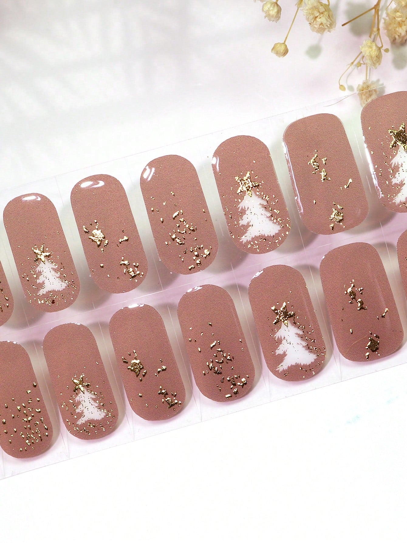 The Fir Tree - Festive Pattern Semi-Cured Gel Nail Wraps