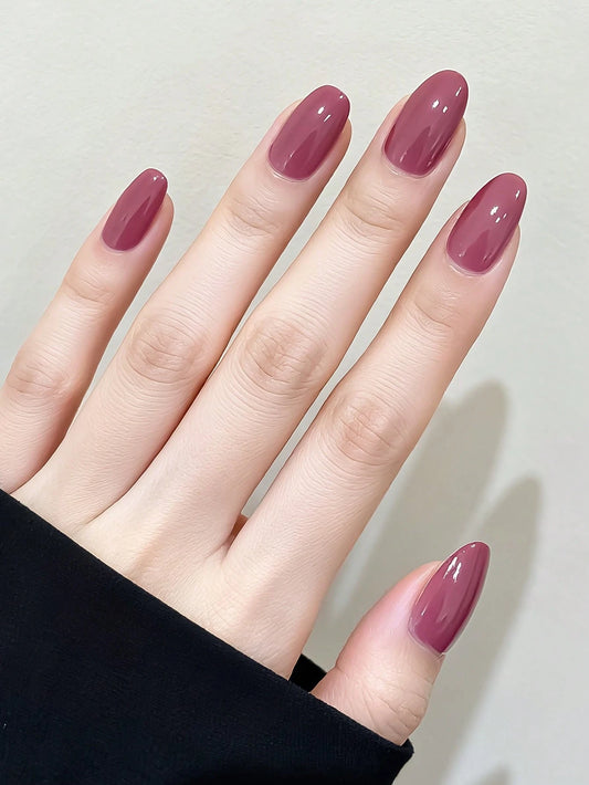 The Rosy Reverie - Classic Dusty Rose Semi-Cured Gel Nail Wraps