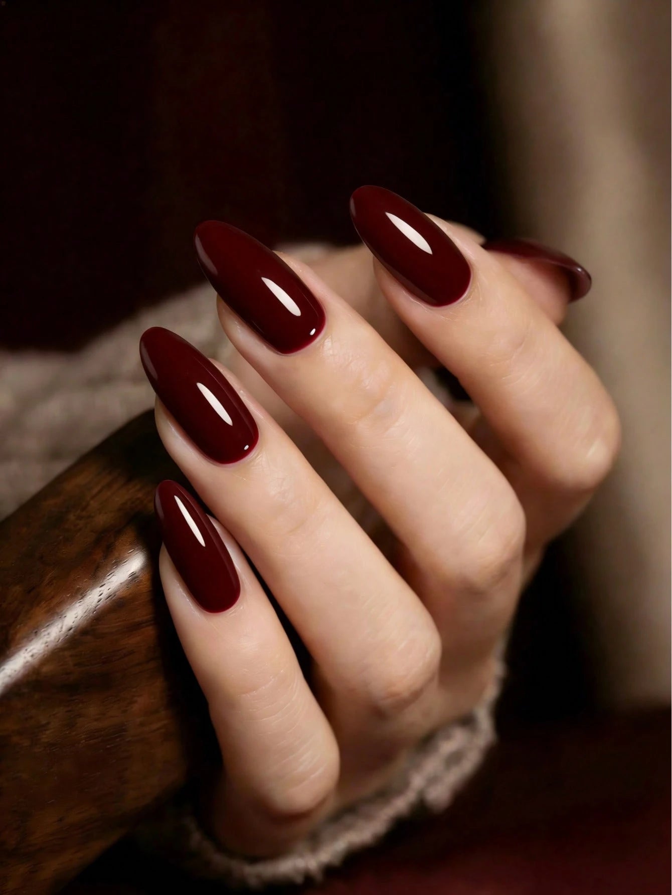The Red Queen - Burgundy Semi-Cured Gel Nail Wraps