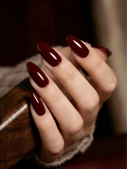 The Red Queen - Burgundy Semi-Cured Gel Nail Wraps