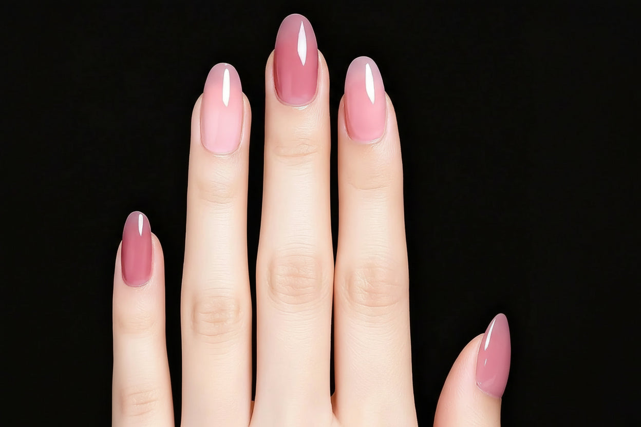 Love Story - Two-Tone Pink Ombré Semi-Cured Gel Nail Wraps