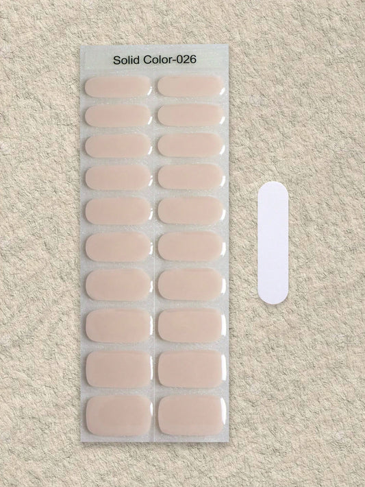 Vellum - Classic Apricot Semi-Cured Gel Nail Wraps