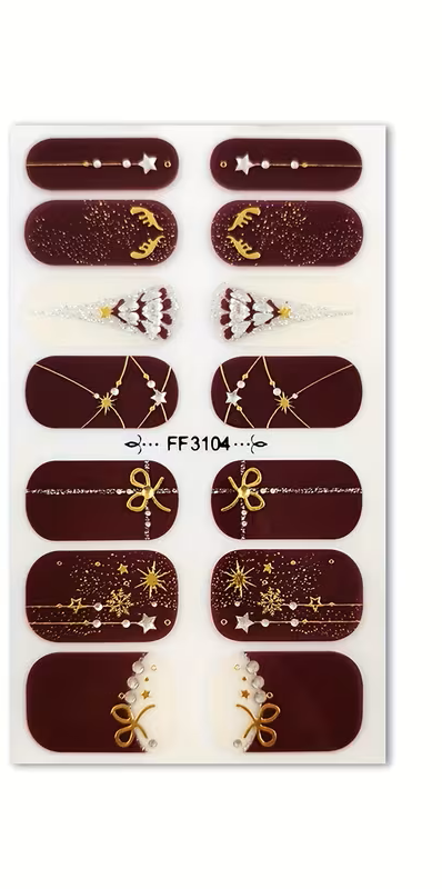 Festive Folklore - Festive Holiday Fully Cured Gel Nail Wrap